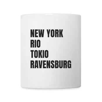 New York Rio Tokyo Ravensburg - Mug blanc - blanc - Devant