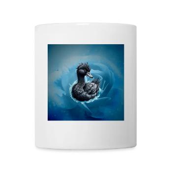 Le cygne noir et la rose bleue. - Mug blanc - blanc - Devant