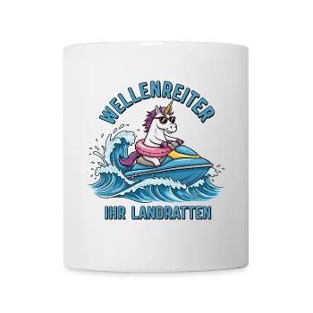 Licorne Cool Jet Ski - Mug blanc - blanc - Devant