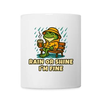 Samen im Regen: Kaffee und Sonnenschein - Tasse - Weiß - Vorne