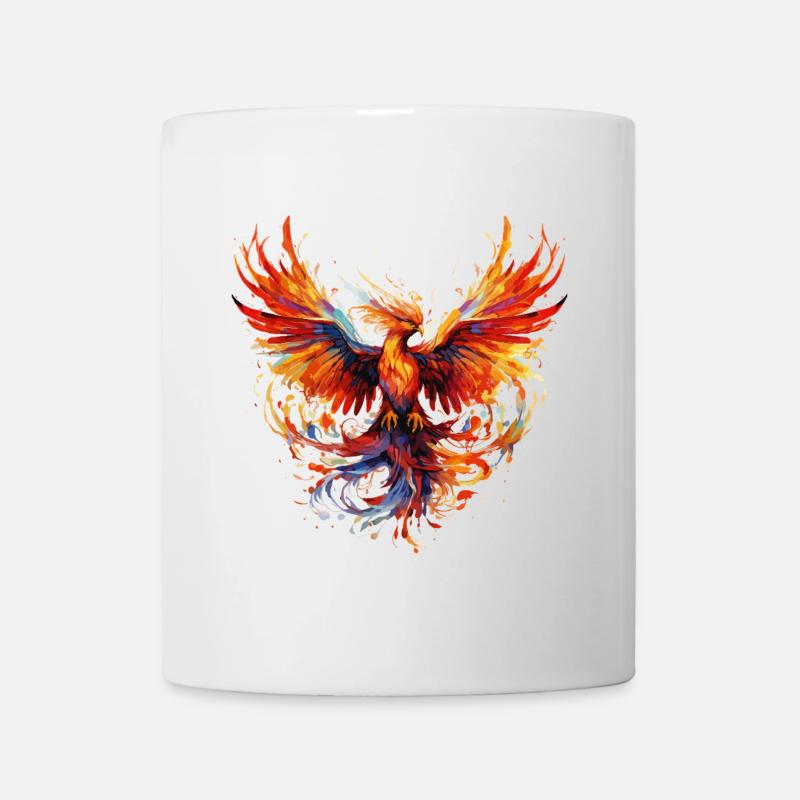 Phönix Phoenix Feuer Flammen Vogel Mythologie - Tasse - Weiß
