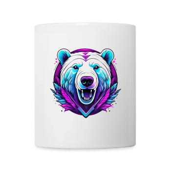 White Bear with Neon Accents - Mug - white - Front