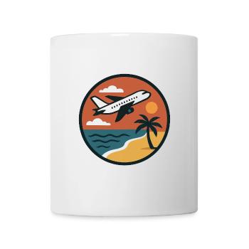 Sonnenuntergang Strandflug Patch - Tasse - Weiß - Vorne