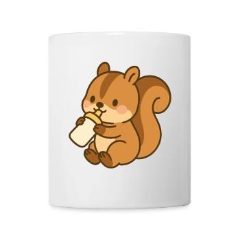 Flask Fluffy Squirrel - Mug - white - Front
