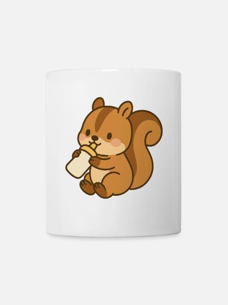 Fläschchen-Flauschehörnchen - Tasse - Weiß