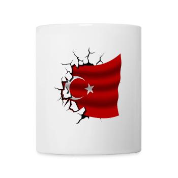 Flagge der Türkei - Türkei - Flagge Broken Design - Tasse - Weiß - Vorne