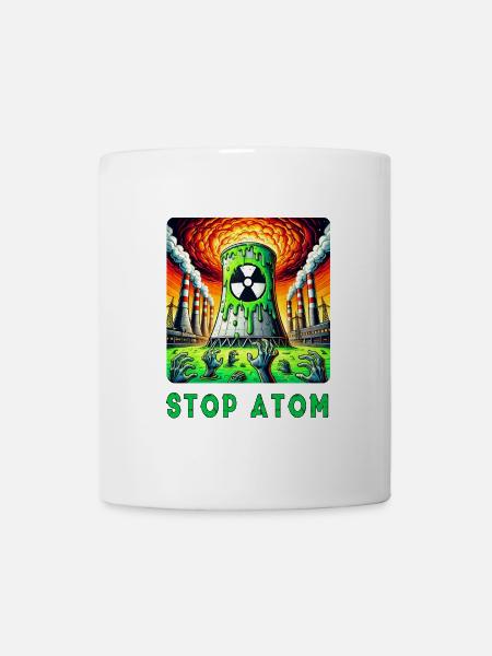 Stop Atom – Radioaktiver - Tasse - Weiß