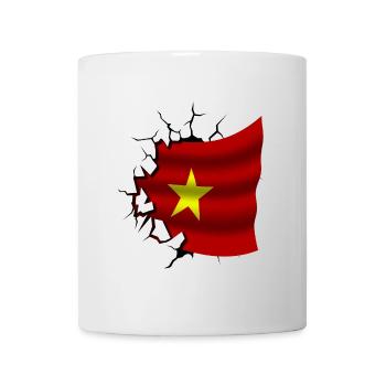 Flag of Vietnam - Vietnam - Flag Broken Design - Mug - white - Front