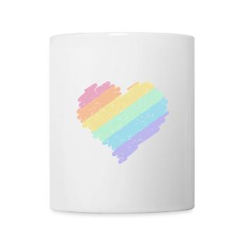 Regenbogen Herz Pastellfarben Pride Monat LGBTQ+ - Tasse - Weiß - Vorne