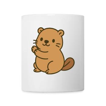Cute baby beaver - Mug - white - Front