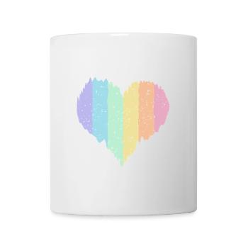 Regenbogen Herz Pastellfarben Pride Monat LGBTQ+ - Tasse - Weiß - Vorne
