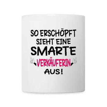 VEKÄUFERIN TRÖDELMARKT MARKT FLOHMARKT - Tasse - Weiß - Vorne