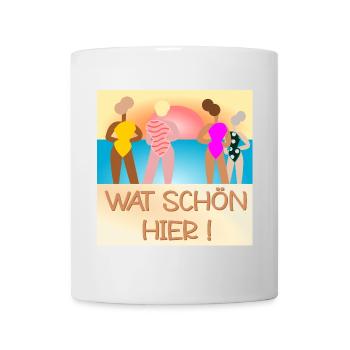 FRAUEN STRAND SONNENUNTERGANG - Tasse - Weiß - Vorne