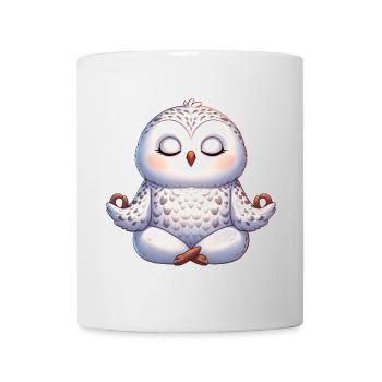 Süße Eule Yoga Meditation Entspannung Innerer  - Tasse - Weiß - Vorne