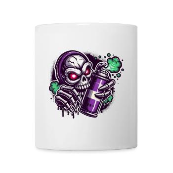 Totenkopf Sprayer - Tasse - Weiß - Vorne