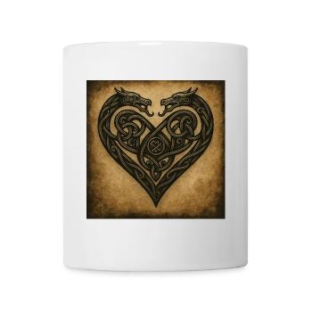 Cœur de dragon - Mug blanc - blanc - Devant