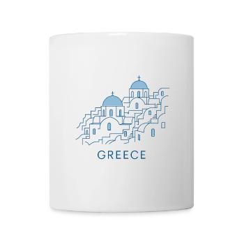 Grèce Île Vacances Soleil Mer Temple Culture - Mug blanc - blanc - Devant