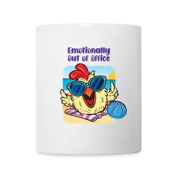 Chicken on the Beach – Mentally Checked Out - Mug - white - Front