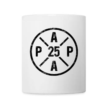 Papa 25 - Vater 2025 - Geschenk - Tasse - Weiß - Vorne