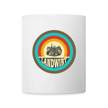 Traktor Vintage Look - Tasse - Weiß - Vorne