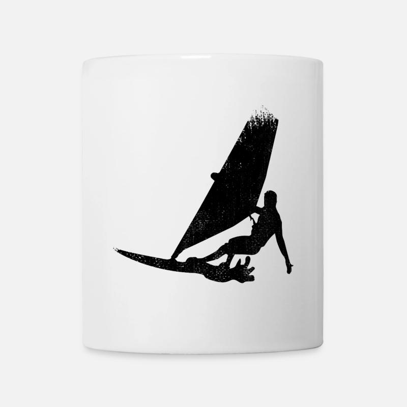 Windsurfer Zeichnung - Tasse - Weiß