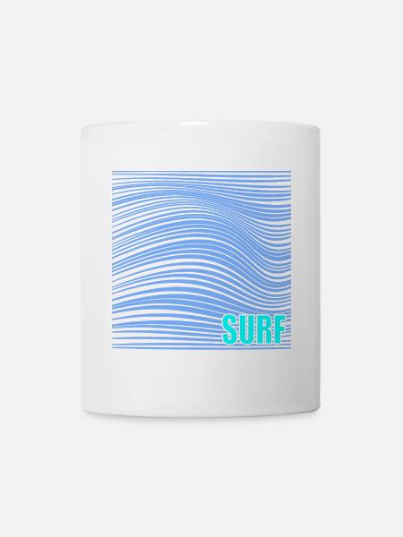 Surfen Welle Linie Wellenreiten - Tasse - Weiß