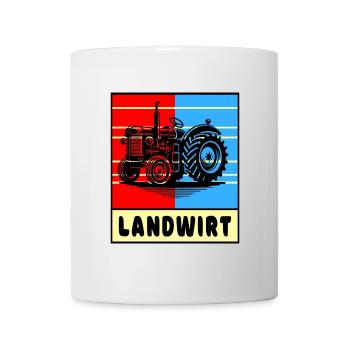 Conception du tracteur agricole - Mug blanc - blanc - Devant