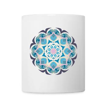 Journée plage Mandala - Mug blanc - blanc - Devant