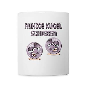 PÉTANQUE BOULE - RUHIGE KUGEL SCHIEBEN - Tasse - Weiß - Vorne