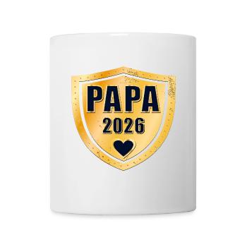 PAPA 2026 VATER BABY Auszeichnung - Tasse - Weiß - Vorne
