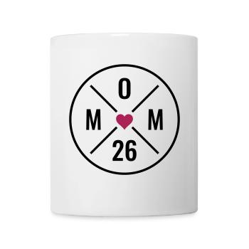 Mom 26 Baby Mutter Muttertag Geschenk Mama 2026 - Tasse - Weiß - Vorne