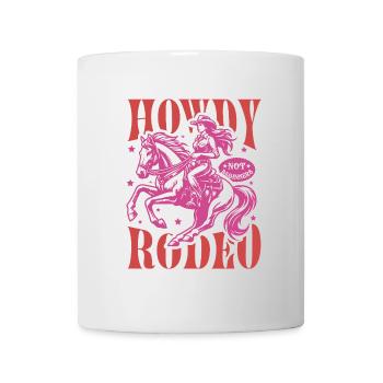 HOWDY RODEO – Cow Girl im Vintage Western Style - Tasse - Weiß - Vorne