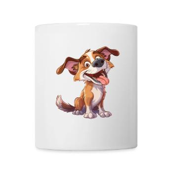 Cheerful Cartoon Dog - Mug - white - Front