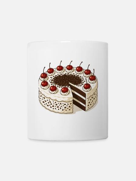 Schwarzwälder Kirschtorte - Tasse - Weiß