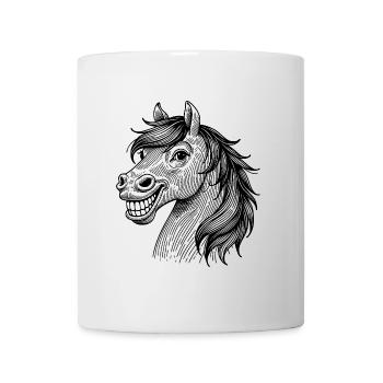 Elegantes Pferd – Silhouette für Reiterfans - Tasse - Weiß - Vorne