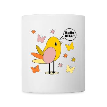 HALLO KITA KIND KINDERTAGESSTÄTTE VOGEL - Tasse - Weiß - Vorne