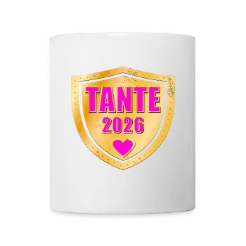 BABY MITTEILUNG TANTE 2026 GEBURT - Tasse - Weiß - Vorne