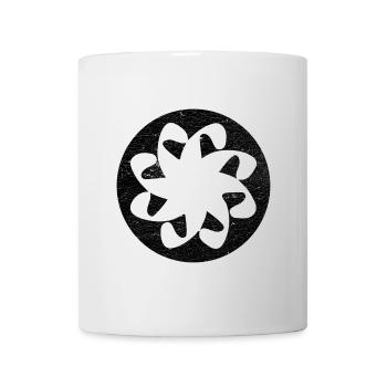 Symbole arménien Chrétien d’éternité - cercle noir - Mug blanc - blanc - Devant