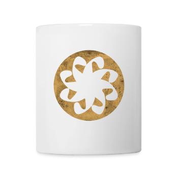 Symbole Chrétien Arménien d’éternité - cercle doré - Mug blanc - blanc - Devant