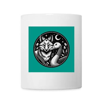 Fox and goose in friendship - Mug - white - Front