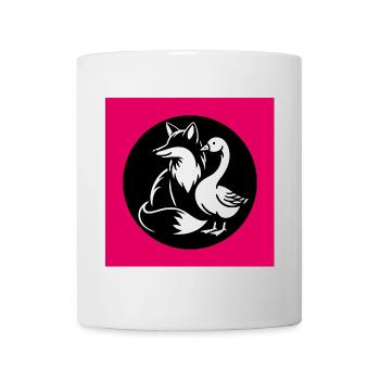 Fox and goose in friendship - Mug - white - Front