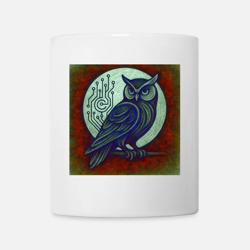 Hibou Dkital - Mug blanc - blanc