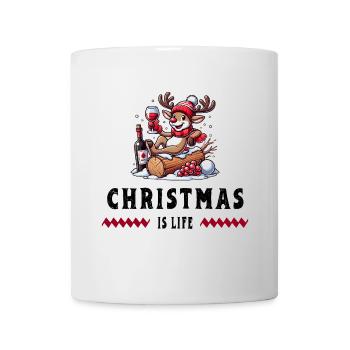 Reindeer with Wine – Christmas Vibes - Mug - white - Front