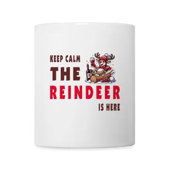 Keep calm, the reindeer is here - Mug - white - Front