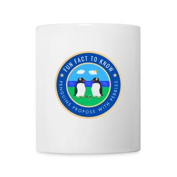 Penguins propose with pebbles - Mug - white - Front