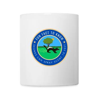 Skunks can spray scent 10 feet - Mug - white - Front