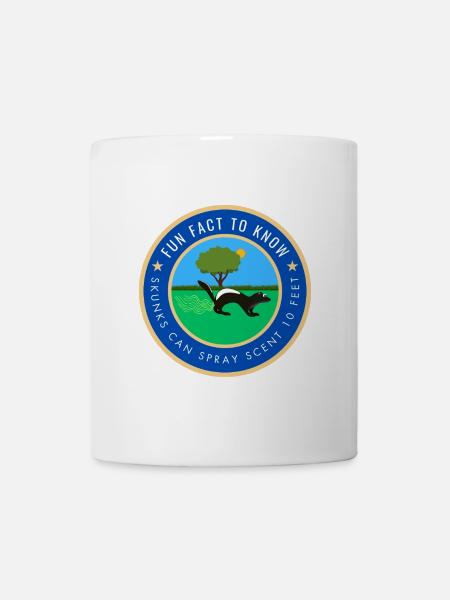 Skunks can spray scent 10 feet - Mug - white