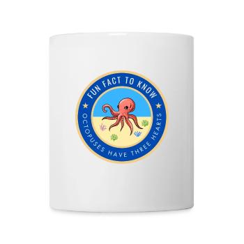Octopuses have three hearts - Mug - white - Front