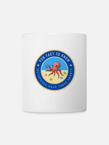 Octopuses have three hearts - Mug - white