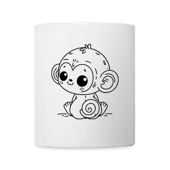 Cooler Monkey – Urban Jungle Vibes - Mug - white - Front